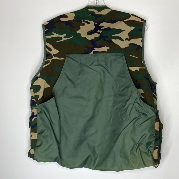 Vintage Game Winner Sportwear Camo Duck Hunting Vest Size Large - Picture 2 of 8